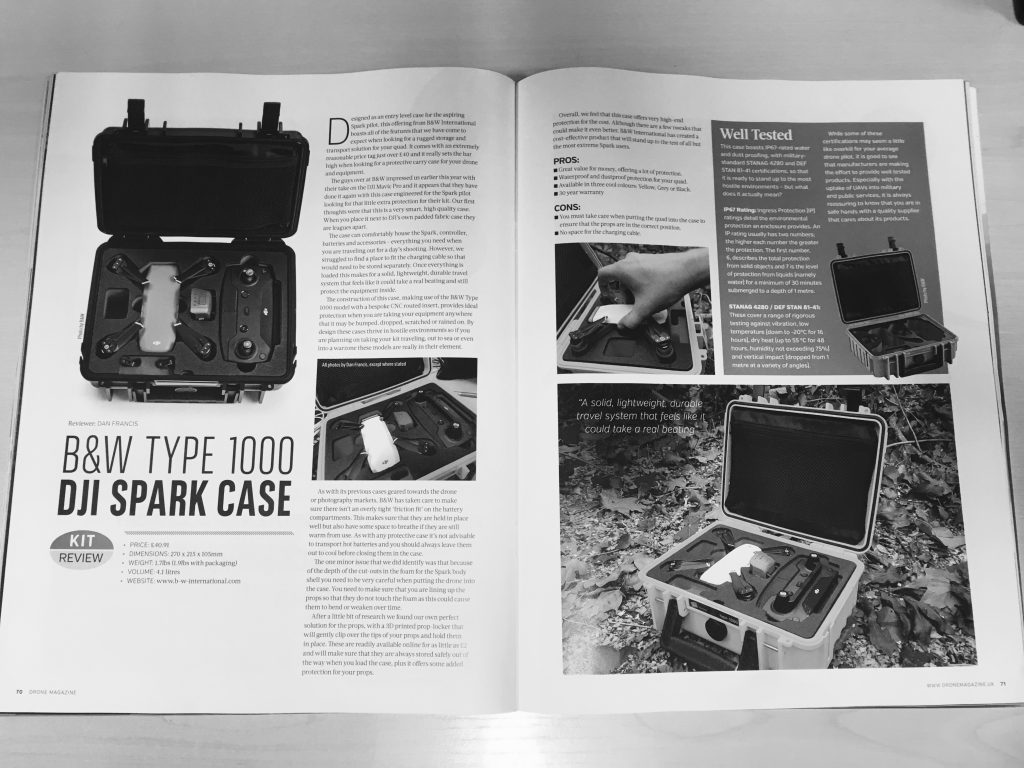 B&W DJI Spark Case Drone Magazine Post